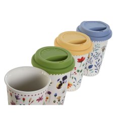 Kopp med locket DKD Home Decor Multicolour Virgok 400 ml (4 ant