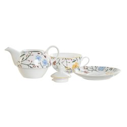 Spel: Tekanna DKD Home Decor Porslin Bl Terrakota n Vit Gul (3
