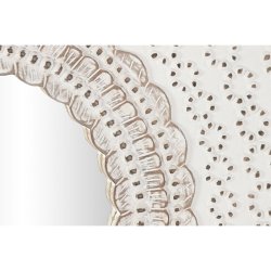 Vggspegel DKD Home Decor Vit Naturell Indier Avskalad 120 x 2,5