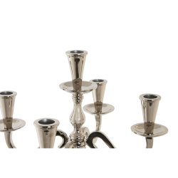Kandelaber DKD Home Decor Silvrig Akryl Aluminium Kromad 30 x 30