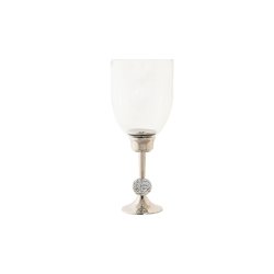 Ljusstakar DKD Home Decor 16 x 16 x 41 cm Silvrig Aluminium Akry