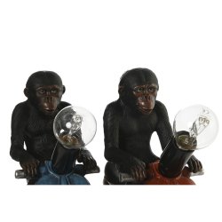 Bordslampa DKD Home Decor 24,5 x 10 x 23,5 cm Rd Bl Harts 220
