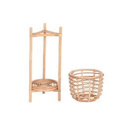 Kruka DKD Home Decor 25 x 25 x 70 cm Naturell Rattan Bali