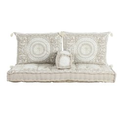 Trdgrdssoffa DKD Home Decor Beige 155 x 76 x 65 cm