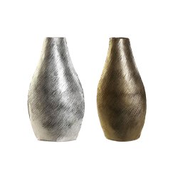 Vas DKD Home Decor Gyllene Silvrig Aluminium Modern 22 x 13 x 40