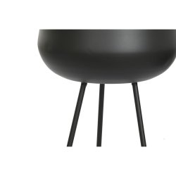 Set med planteringskrl DKD Home Decor 34 x 34 x 70 cm Svart Met