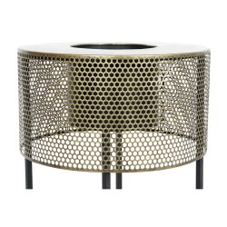 Set med planteringskrl DKD Home Decor 33 x 33 x 67 cm Svart Gyl