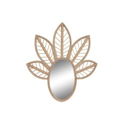 Vggspegel DKD Home Decor Brun Naturell Tropiskt Lv av en vxt