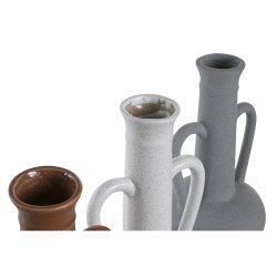 Vas DKD Home Decor Vit Gr Terrakota n Porslin 12,7 x 12,5 x 30