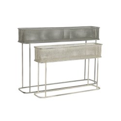 Set med planteringskrl DKD Home Decor 100 x 22 x 70 cm Gr Meta