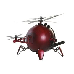 bordsklocka DKD Home Decor Rd Silvrig Helikopter (2 antal)