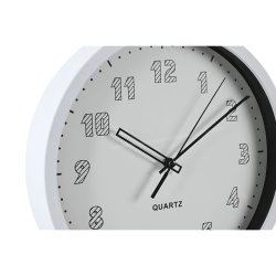 Vggklocka DKD Home Decor Vit Svart PVC 25,4 x 4 x 25,4 cm (2 an