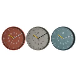 Vggklocka DKD Home Decor Vit Turkos Terrakota n PVC Urban 30 x