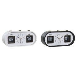 Vckarklocka DKD Home Decor Vit Svart PVC 20 x 6 x 9,5 cm (2 ant