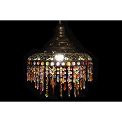 Taklampa DKD Home Decor 37 x 37 x 38 cm Gyllene Metall Multicolo