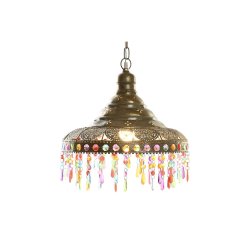 Taklampa DKD Home Decor 37 x 37 x 38 cm Gyllene Metall Multicolo