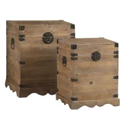 Koffertset DKD Home Decor Metall Gran Grantr Orientalisk 50 x 5
