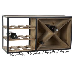 Flaskstll DKD Home Decor 80 x 24 x 44 cm Gran Naturell Svart Me