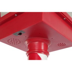 Gatlykta DKD Home Decor Vit Rd Metall 30 x 30 x 180 cm