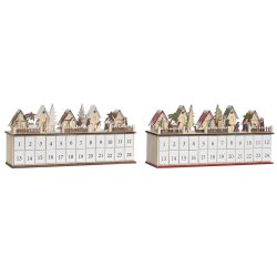 Adventskalender DKD Home Decor Tr 45 x 11 x 23 cm (2 antal)