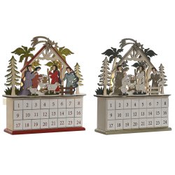 Adventskalender DKD Home Decor Tr 34 x 8,5 x 36,5 cm (2 antal)