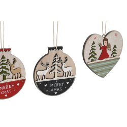 Hngdekoration DKD Home Decor Rd Rosa Tr 23 x 1,5 x 9 cm (6 De
