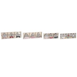 Hngdekoration DKD Home Decor Rd Rosa Tr 23 x 1,5 x 9 cm (6 De