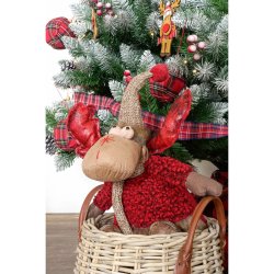 Julgranskula DKD Home Decor Rd Gr Ren 27 x 19 x 32 cm (2 antal