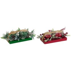 Ljus DKD Home Decor Rd Grn 5,5 x 5,5 x 6,5 cm (2 antal)