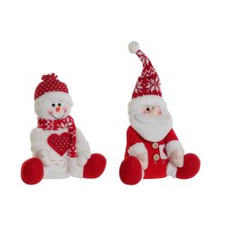 Julgranskula DKD Home Decor Vit Rd 24 x 14 x 30,5 cm (2 antal)