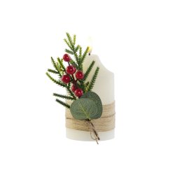 LED Ljus DKD Home Decor Vit 7 x 7 x 12 cm (AA)