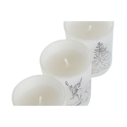 Ljus DKD Home Decor Vit Jul 5 x 5 x 6 cm (3 antal)