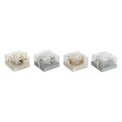 Ljus DKD Home Decor Gyllene Silvrig Jul 10.5 x 10.5 x 7 cm 10,5