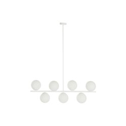 Taklampa DKD Home Decor 98 x 45 x 30 cm Glas Metall Vit 50 W