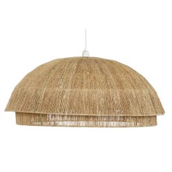 Taklampa DKD Home Decor Ljusbrun Jute Jrn 50 W 80 x 80 x 33 cm