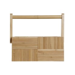 Bestickkorg DKD Home Decor Naturell Bambu 27 x 16,5 x 11,5 cm