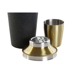 Cocktail shaker DKD Home Decor Svart Rostfritt stl 9,5 x 9,5 x