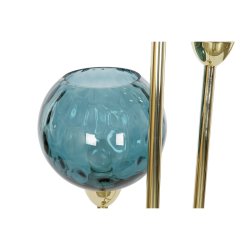 Golvlampa DKD Home Decor Multicolour Gyllene Metall Glas 50 W 22