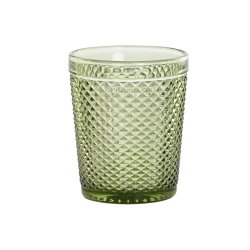 Glasset DKD Home Decor Grn Glas Med relief 240 ml (6 antal)