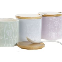 Sockerstrare DKD Home Decor Bl Grn Lila Bambu Dolomite 7,5 x