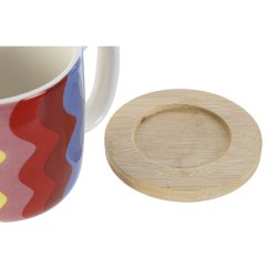 Kaffeset DKD Home Decor Multicolour Korall Bambu Dolomite Modern