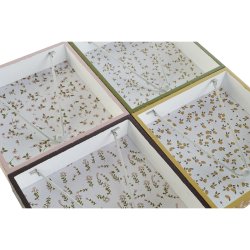 Servetthllare DKD Home Decor Grn Senap Mrkbrun Metall Alumini