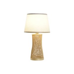 Bordslampa DKD Home Decor Brun Naturell Bambu 50 W 220 V 26 x 26