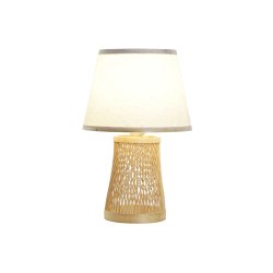 Bordslampa DKD Home Decor Brun Naturell Bambu 50 W 220 V 24 x 24