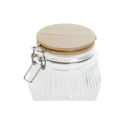 Uppsttning med 3 Burkar Home ESPRIT Transparent Silikon Bambu G