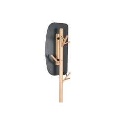 Hattstll Home ESPRIT Svart Naturell Tr Metall Scandi 33 x 33 x