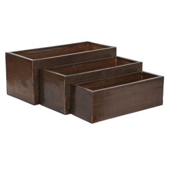 Set med planteringskrl Home ESPRIT Gyllene Aluminium 100 x 43 x