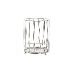 Bestickkorg Home ESPRIT Silvrig Metall 11.5 x 11.5 x 15.5 cm