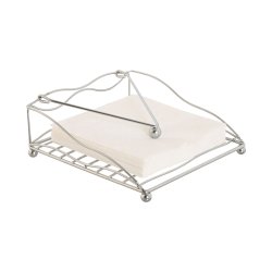 Servetthllare Home ESPRIT Silvrig Metall 19 x 19 x 7 cm