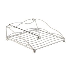 Servetthllare Home ESPRIT Silvrig Metall 19 x 19 x 7 cm